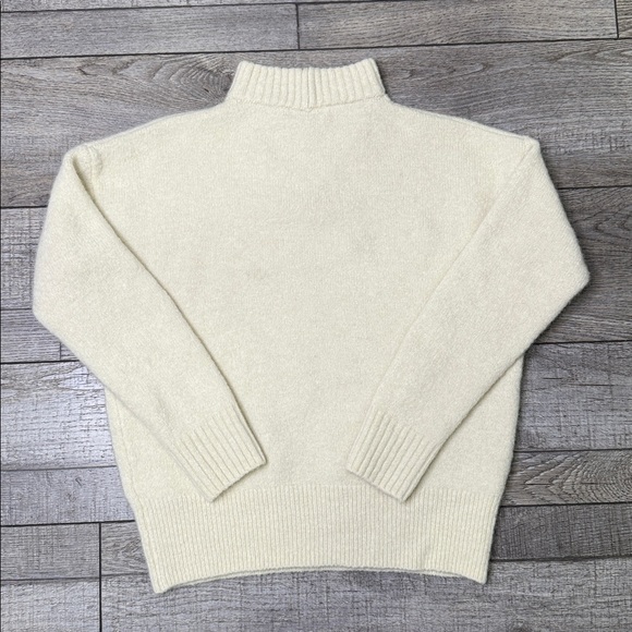 Madewell Cream Mock Neck Knit Cozy Sweater - Picture 3 of 8